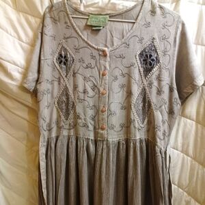 Long casual dress, high waist,